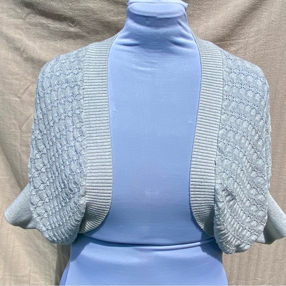 Retro Y2K Metallic Knit Bolero Cardigan - Picture 9 of 9